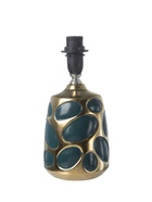 Основание настольной лампы керамика "Пузырьки" тёмно-зелёная с золотом Е14 40Вт RISALUX - фото 43077737