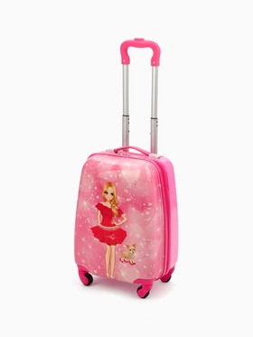 {{photo.Alt || photo.Description || 'УЦЕНКА Чемодан детский на колёсах 29 л (S), на молнии, 4 колеса, розовый'}}