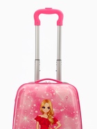 УЦЕНКА Чемодан детский на колёсах 29 л (S), на молнии, 4 колеса, розовый 10893636