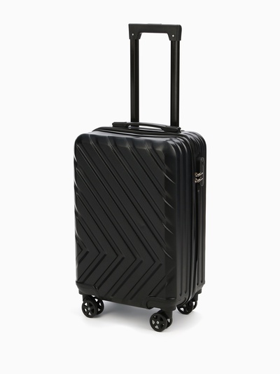 УЦЕНКА Чемодан на колёсах большой 100 л (L), на молнии, 4 колеса, кодовый замок, чёрный