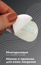 Пяткоудерживатели для обуви, на клеевой основе, искусственная замша, силикон, 10×4 см, пара, серые - Фото 2
