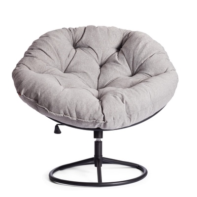 Кресло для отдыха CLOUDE HOME, рогожка/металл, цвет серо – бежевый