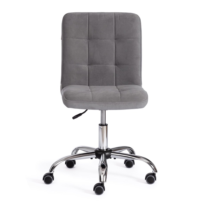 Кресло для оператора FIESTA, без подлокотников, на колёсиках, флок, цвет серый - Фото 1