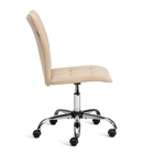 Кресло офисное для оператора ONE, без подлокотников, на колёсиках, флок, цвет бежевое - Фото 3