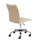 Кресло офисное для оператора ONE, без подлокотников, на колёсиках, флок, цвет бежевое - Фото 4