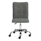 Кресло офисное для оператора ONE, без подлокотников, на колёсиках, флок, цвет серый - Фото 1