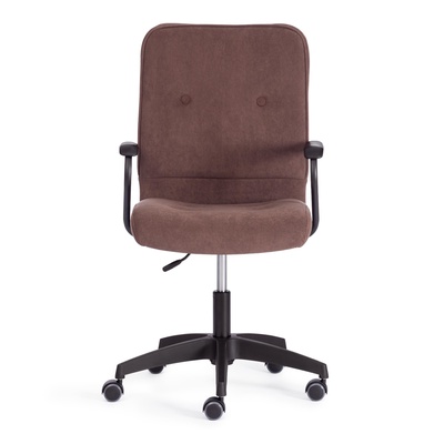 Кресло офисное для оператора WIND, на колёсиках, флок, цвет коричневый