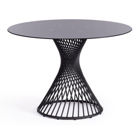 Стол BERTOIA (mod. GT21), металл/стекло, Black (черный)