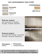 Кухонный гарнитур прямой «Стиль», с столешницей, 2000 мм, цвет кашемир/дуб вотан - Фото 3