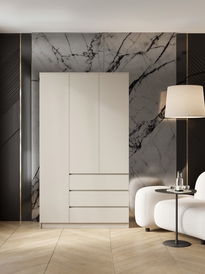 Шкаф трёхстворчатый распашной «Бетти», 1200×520×2100 мм, цвет кашемир