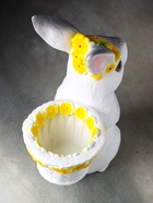 Фигурка-подставка для мелочей «Зайка с корзинкой кашпо», гипс, 15×25×38 см - фото 808976069