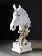 Копилка для денег «Бюст. Голова лошади», 14×23×41 см, белое золото 10884454 - фото 14660680