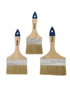 Набор кистей ТУНДРА, натуральная щетина, деревянная рукоятка, 3-4-5" (75, 100, 125 мм),3 шт. - Фото 4