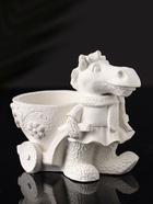 Фигурное кашпо для цветов «Лошадь с тележкой», гипс, 10×10×6 см - Фото 3