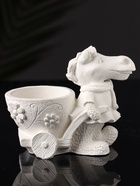 Фигурное кашпо для цветов «Лошадь с тележкой», гипс, 10×10×6 см - Фото 4