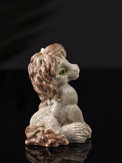 Фигурка гипс «Жеребёнок», 8×5×6 см, бежевый