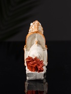 Фигурка гипс «Лошадка с телегой подарков», 12×9×5 см, бежевый - Фото 4