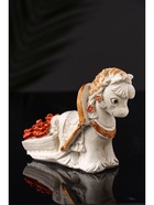 Фигурка гипс «Лошадка с телегой подарков», 12×9×5 см, бежевый - Фото 7