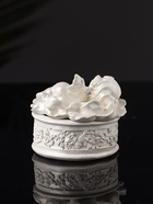 Шкатулка для украшений с крышкой «Ангел на цветке», гипс, 7×8 см, перламутр - Фото 3