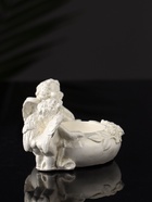 Подсвечник на 1 свечу «Ангелы на чаше», гипс, 7×7 см, перламутр - Фото 3