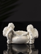 Подсвечник на 1 свечу «Ангелы на чаше», гипс, 7×7 см, перламутр - Фото 4
