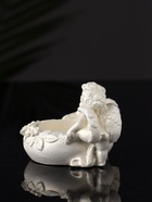 Подсвечник на 1 свечу «Ангелы на чаше», гипс, 7×7 см, перламутр - Фото 5