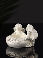 Подсвечник на 1 свечу «Ангелы на чаше», гипс, 7×7 см, перламутр - Фото 6