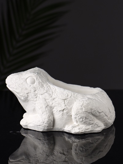 Декоративное кашпо для цветов «Лягушка», гипс, 14×12×9 см