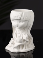 Подставка для мелочей «Девочка с мишкой», гипс, 11×8×6 см - Фото 1