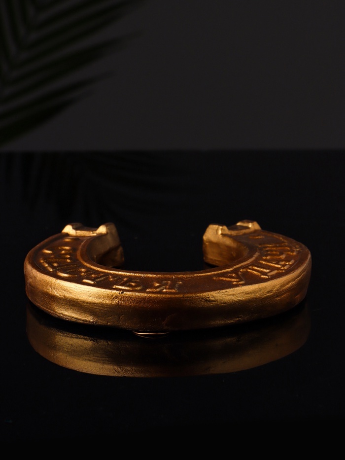 Фигурка настенная гипс «Подкова на счастье», декор с подвесом, 12×11.5×1 см, под бронзу - Фото 1