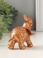 Фигурка гипс «Слон резной», 10×9.5×3 см, под бронзу - фото 809528815