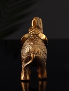 Фигурка гипс «Слон резной», 10×9.5×3 см, под бронзу 10887406 - фото 14660813