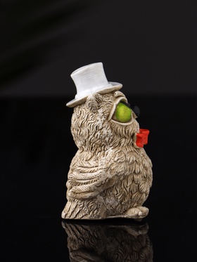 Фигурка гипс «Филин жених», 8×6×5 см, бежевый