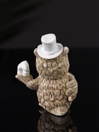 Фигурка гипс «Филин жених», 8×6×5 см, бежевый 10887408 - фото 14660826