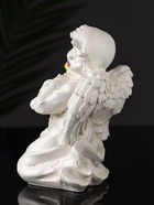 Фигурка гипс «Ангел с букетиком», 15×8×9 см, перламутр - Фото 3