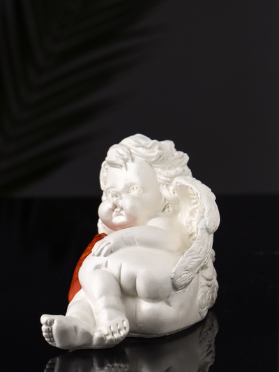Фигурка гипс «Ангел с сердцем», 14×10×7 см, перламутр