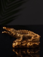 Фигурка гипс «Крокодил на деньгах», 12×10×8 см, под бронзу - Фото 3