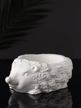 Фигурное кашпо для цветов «Ёжик», гипс, 15×11×5 см 10887419