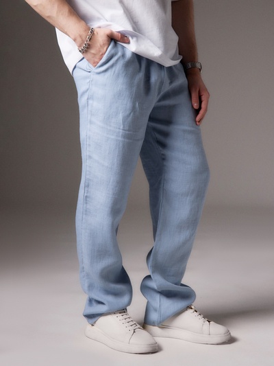 Брюки мужские MIST, размер 50, голубые