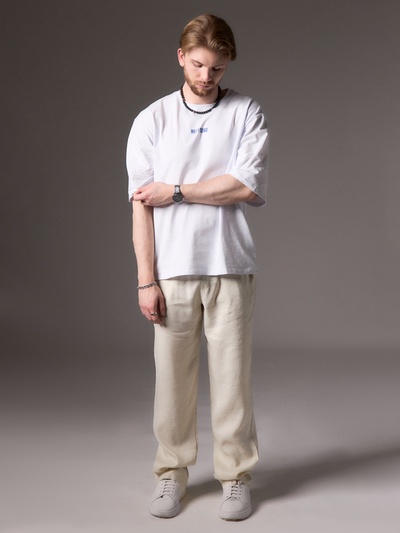 Брюки мужские MIST, размер 48, молочные