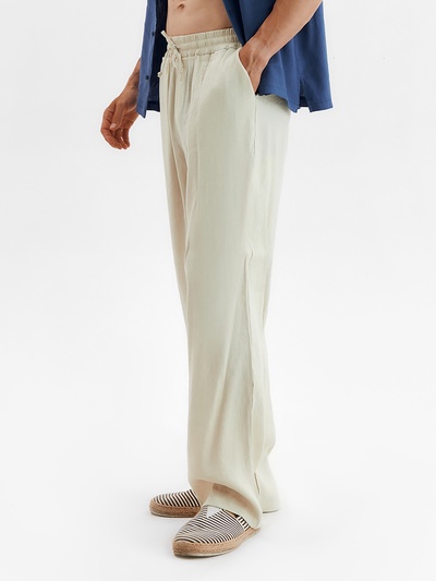 Брюки мужские MIST, размер 56, молочные