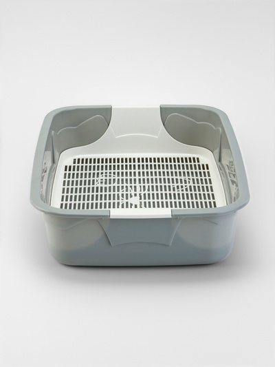 Туалет с сеткой, 44×33×11.5 см, серый, белый