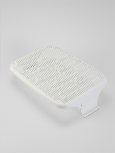 Туалет с сеткой, 44×33×11.5 см, серый, белый