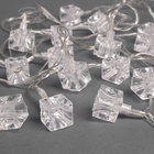 УЦЕНКА Гирлянда «Нить» 5 м, с насадками «Кубики», IP20, прозрачная нить, 20 LED, 220 В, мигание, свечение мульти (RG/RB) - Фото 6