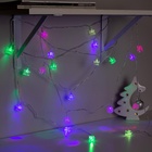 УЦЕНКА Гирлянда «Нить» 5 м, с насадками «Кубики», IP20, прозрачная нить, 20 LED, 220 В, мигание, свечение мульти (RG/RB) - Фото 7