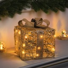 УЦЕНКА Светодиодная фигура «Подарок» 29×20×20 см, 20 LED, батарейки AAх3 (не в комплекте), свечение теплое белое - фото 14865541