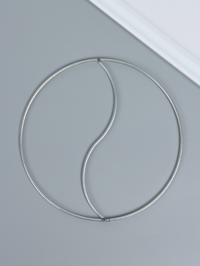 Основа для ловца снов металл «Инь и Ян», набор 2 шт., d=16 см, 0.3×16×16 см