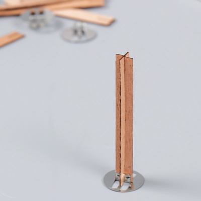 Фитиль для свечи с держателем двойной, дерево, набор 5 шт., 1×8 см