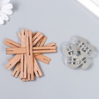 Фитиль для свечи с держателем двойной, дерево, набор 5 шт., 1×8 см - Фото 2