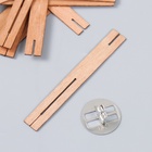 Фитиль для свечи с держателем двойной, дерево, набор 5 шт., 1×8 см - Фото 4